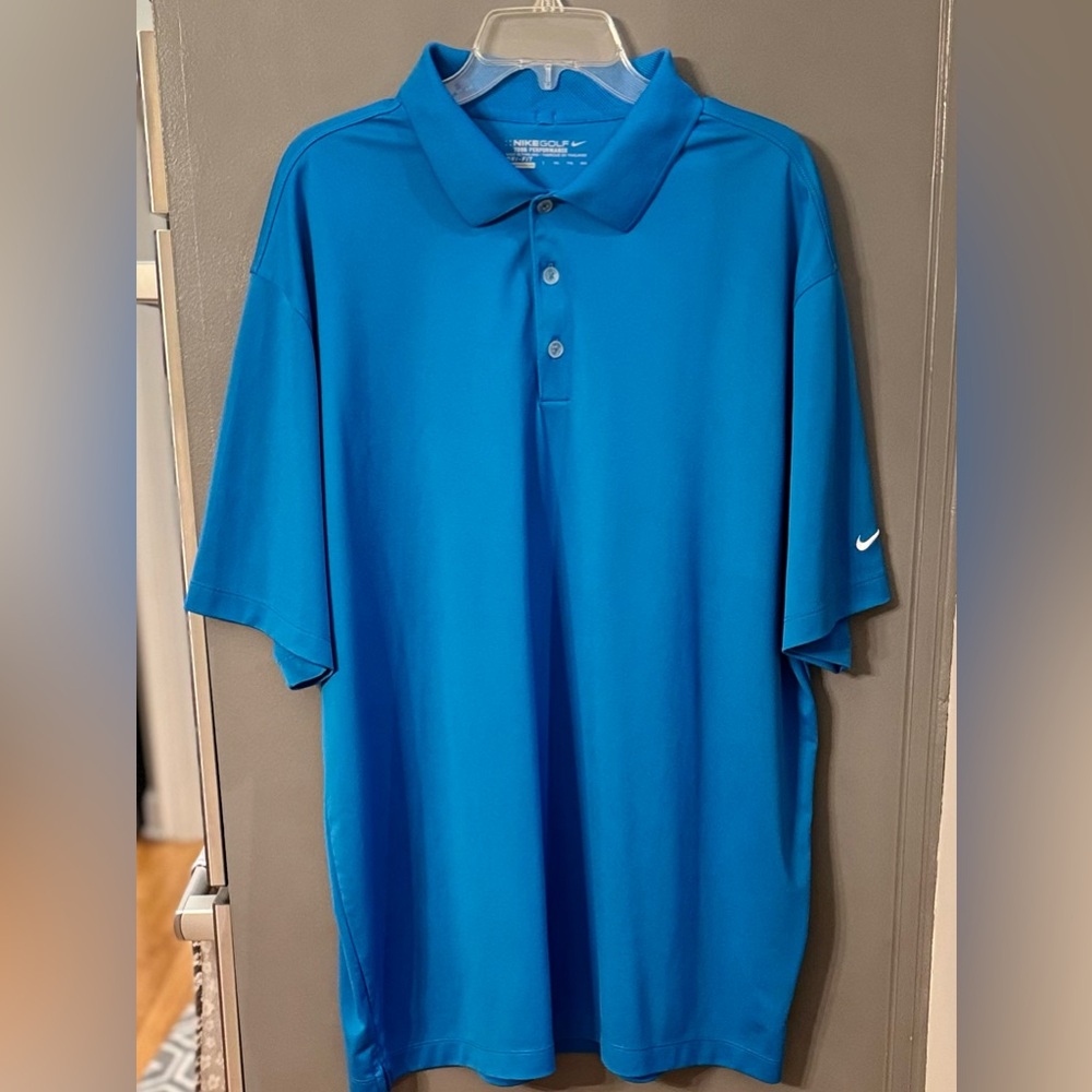Nike golf shirt. Blue, Dry fit. Size XXL.